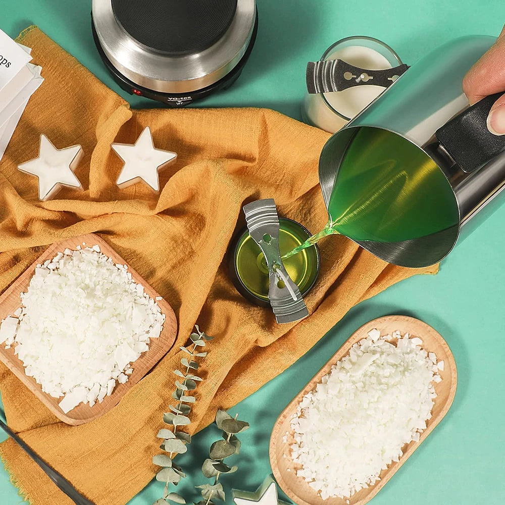 Complete DIY Candle Making Kit – Aromatic Candles with Tools & Wax Melting Pot