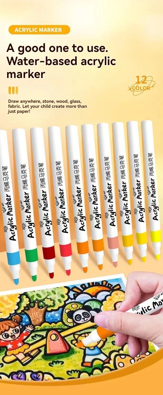 12–80 Color Acrylic Paint Marker Set