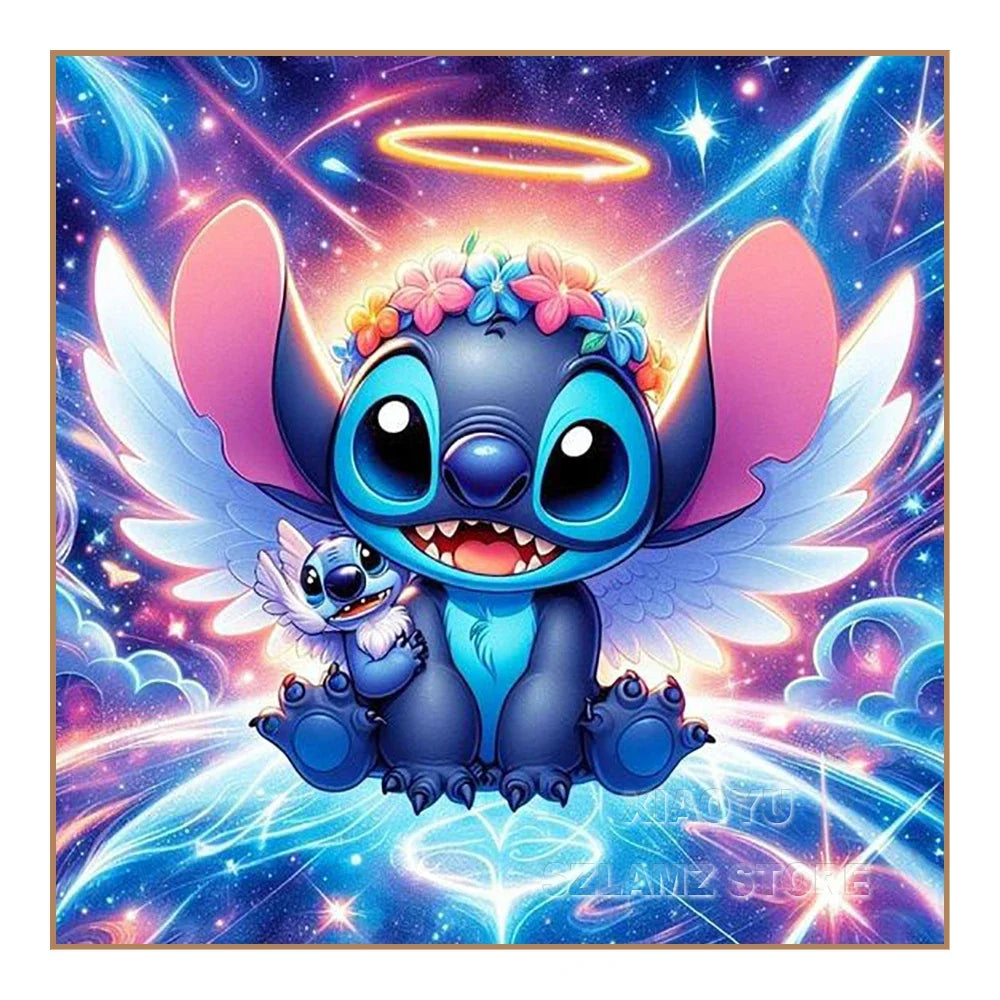 Cartoon Stitch Diamond Painting Kit – Full Round/Square Rhinestone Embroidery Art