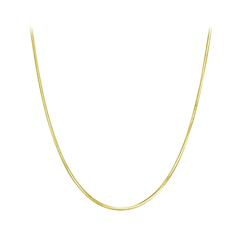 Gold Over 925 Sterling Silver Snake Chain Necklace