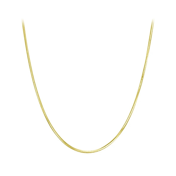 Gold Over 925 Sterling Silver Snake Chain Necklace