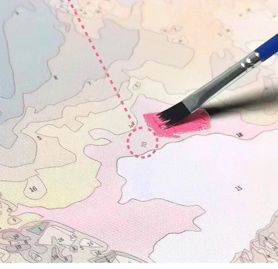 Disney Stitch Paint by Numbers – Frameless Cartoon Wall Art for Home & Bedroom