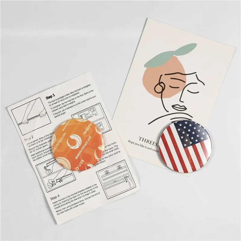 50/100pcs DIY Magnet Badge Button Parts