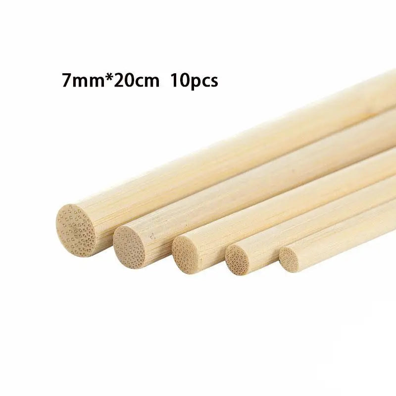 4–8mm Round Bamboo Wooden Sticks – DIY Craft & Woodworking (20/30cm)