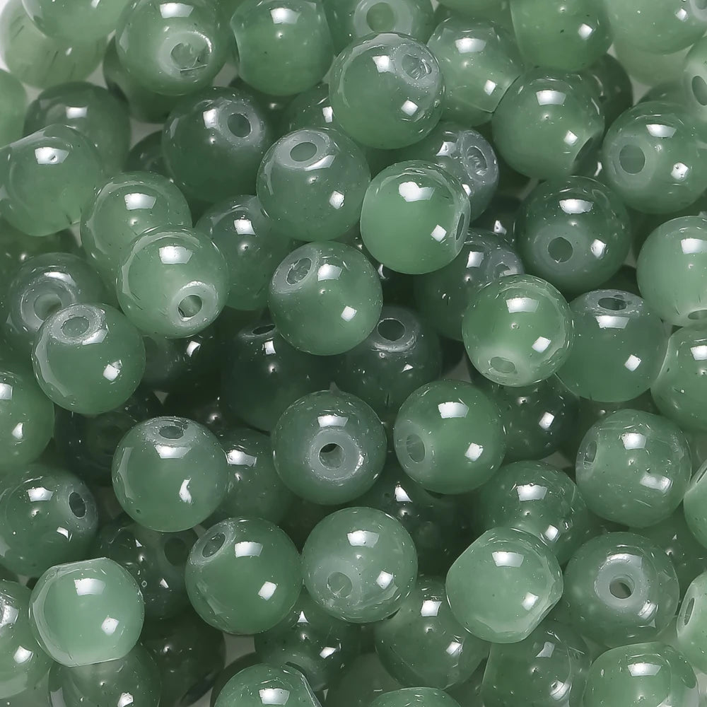 6mm Glass Round Beads – 30/50PCS Colorful Spacer Beads for DIY Jewelry