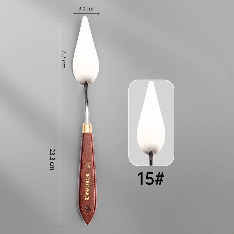 Borrence Stainless Steel Painting Knives – Artist Spatula Set