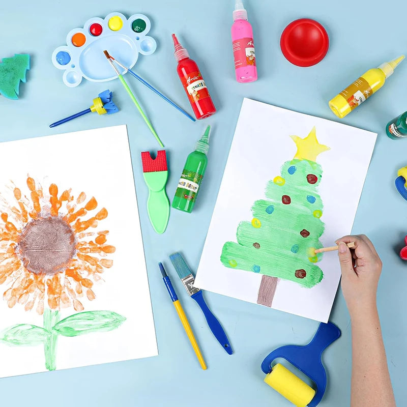 Painting Sponge Brush Set – Kids’ Art Tools for DIY Crafts & Drawing