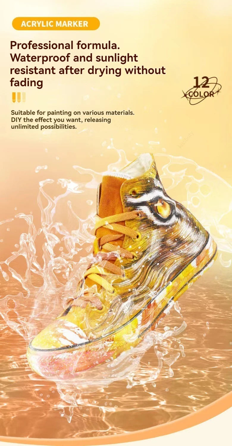 12–80 Color Acrylic Paint Marker Set