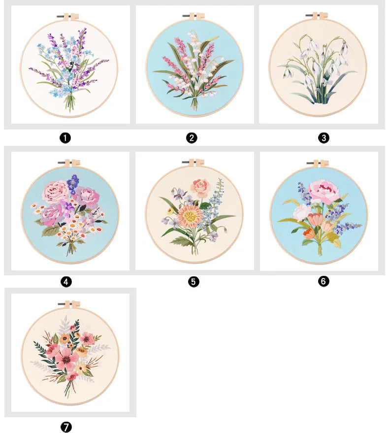 Embroidery Kit for Beginners – Fabric Cross Stitch Kit for Adults DIY