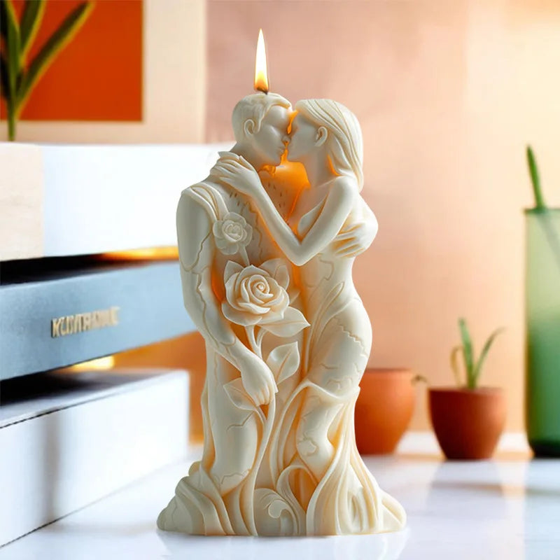 Couple Embossed Spherical Candle Mold