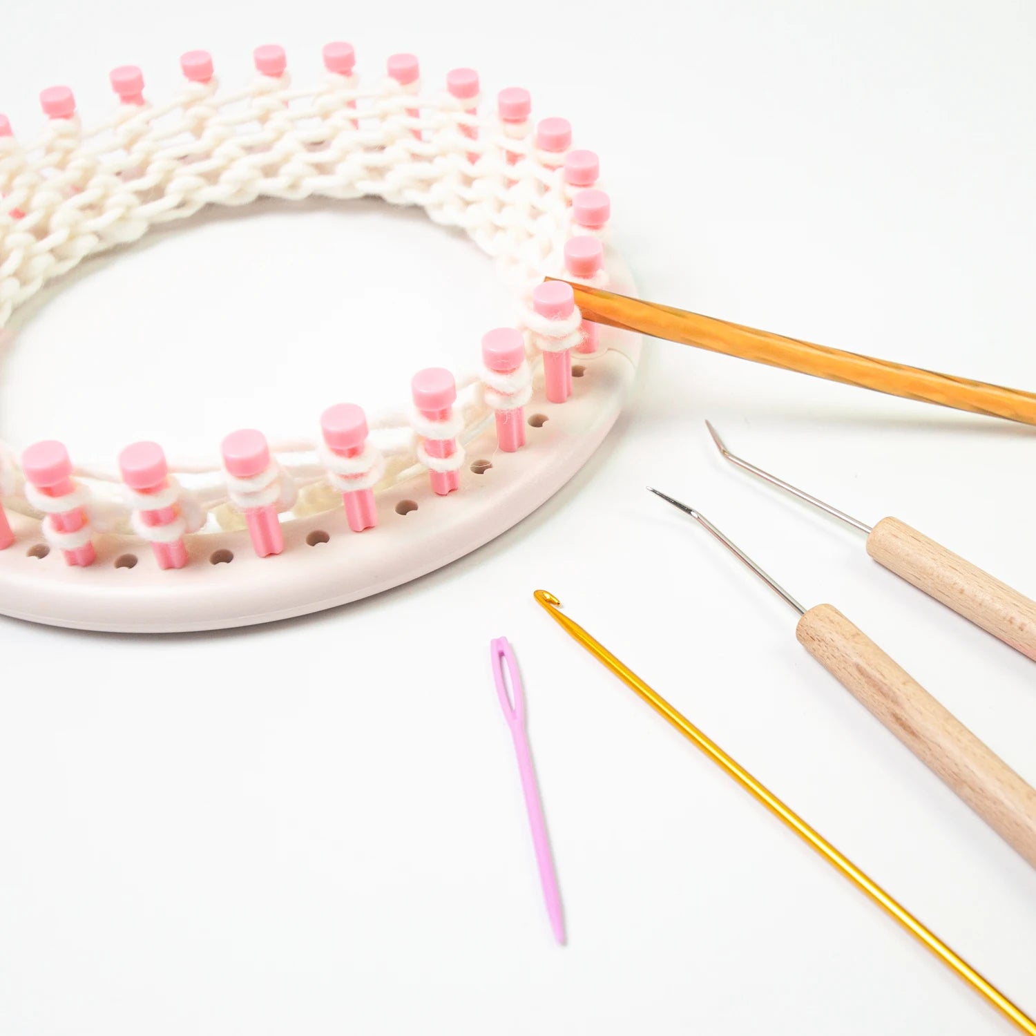 Quick Knit Loom Set – Tubular Knitting Pen for Scarves & Hats