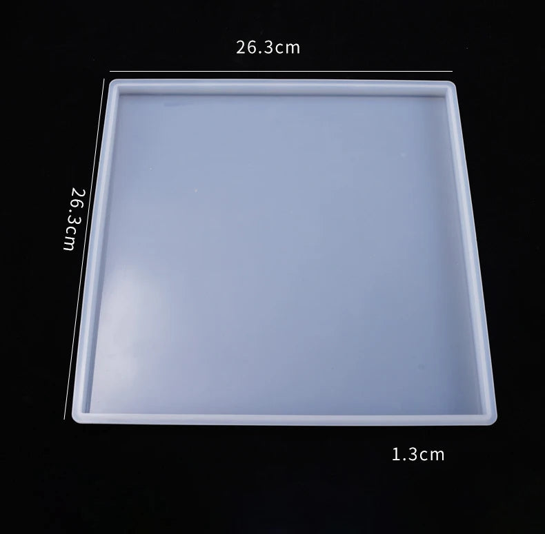 Tray Epoxy Resin Silicone Mold DIY Large Rectangle Tea Plate Coaster Resin Mold For Home Decoration Craft Making Art Supplies
