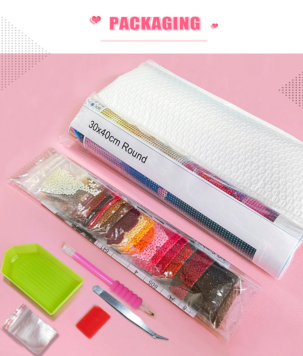 Snow White Diamond Painting Kit – DIY Rhinestone Embroidery Art