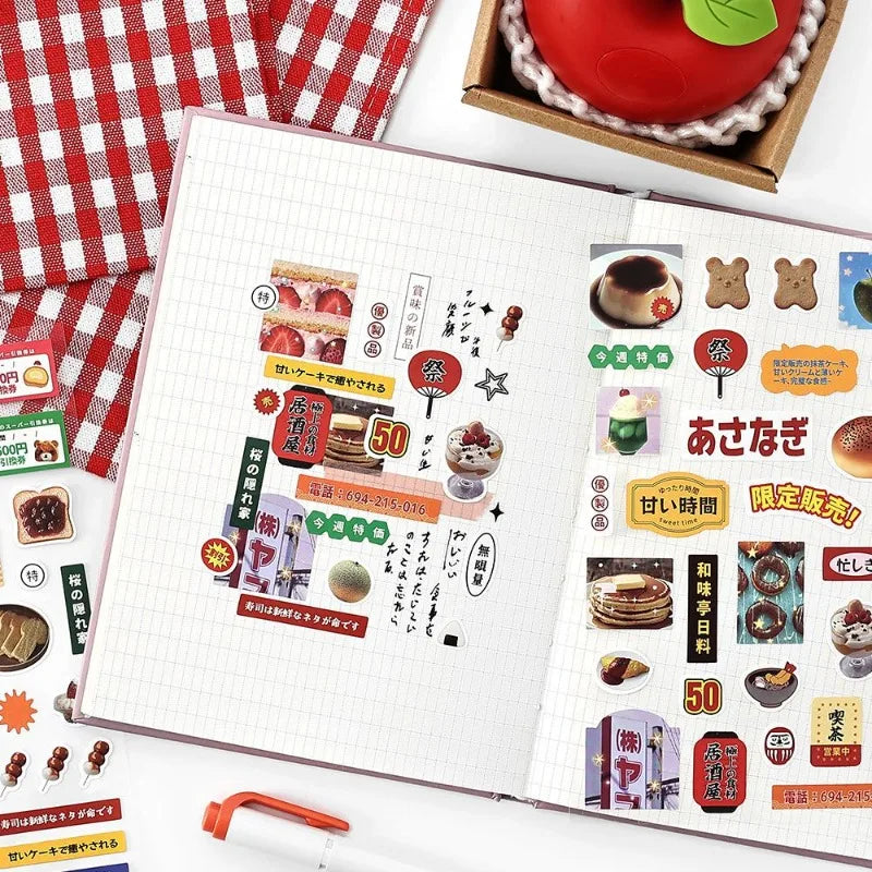 Retro Japanese Cartoon Stickers – 2-Sheet Lucky Clover Anime Kawaii Set