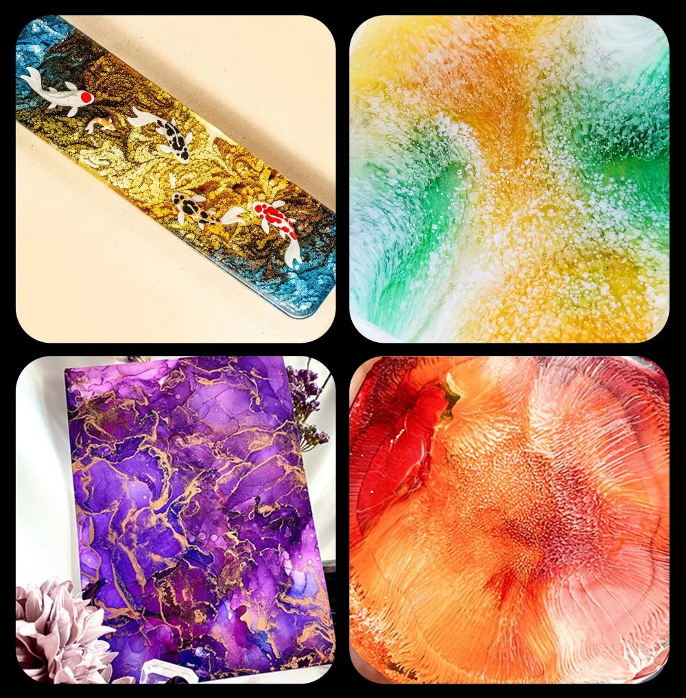Alcohol Ink Resin Pigment Set – Epoxy Art Colorant Kit