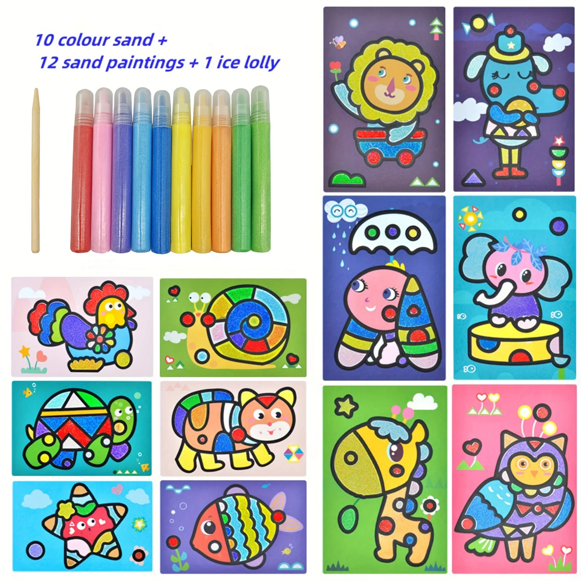Children’s Sand Painting DIY Craft Kit – Colorful Creative Art Set