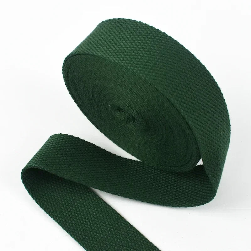 4M Cotton Webbing Tape – 1.3mm Thick Strap for Bags, Belts & DIY Sewing (20–50mm)