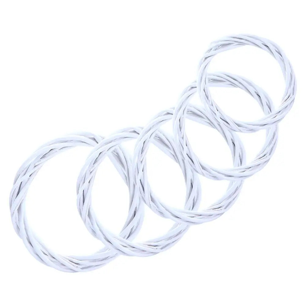 White Rattan Wreath – Blank Vine Garland Ring for Wedding & Christmas Decoration