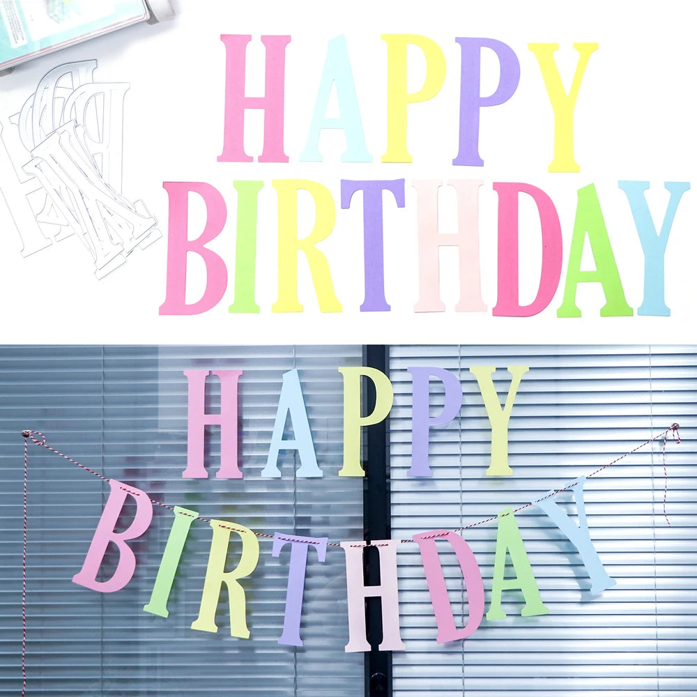 20cm A–Z Metal Letter Cutting Dies – 26 Capital Alphabets for DIY Crafts