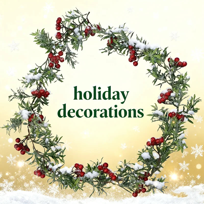 Christmas Tree Ornaments – Realistic Pine Garland Decoration for Holiday Décor