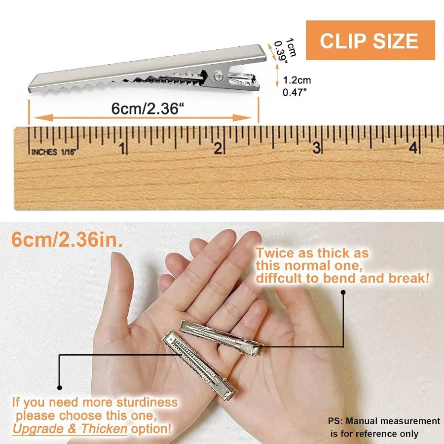 60Pcs Alligator Metal Clips