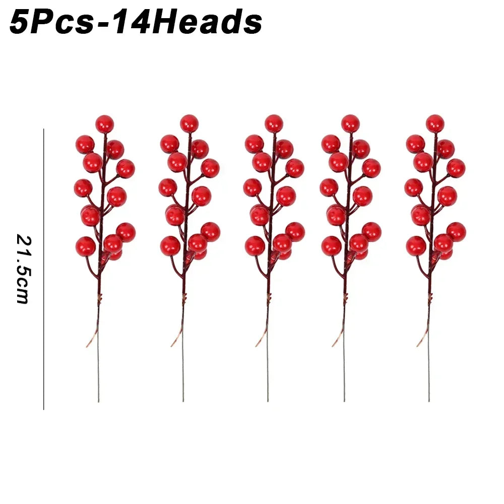 Artificial Holly Berry Stems – Christmas Décor