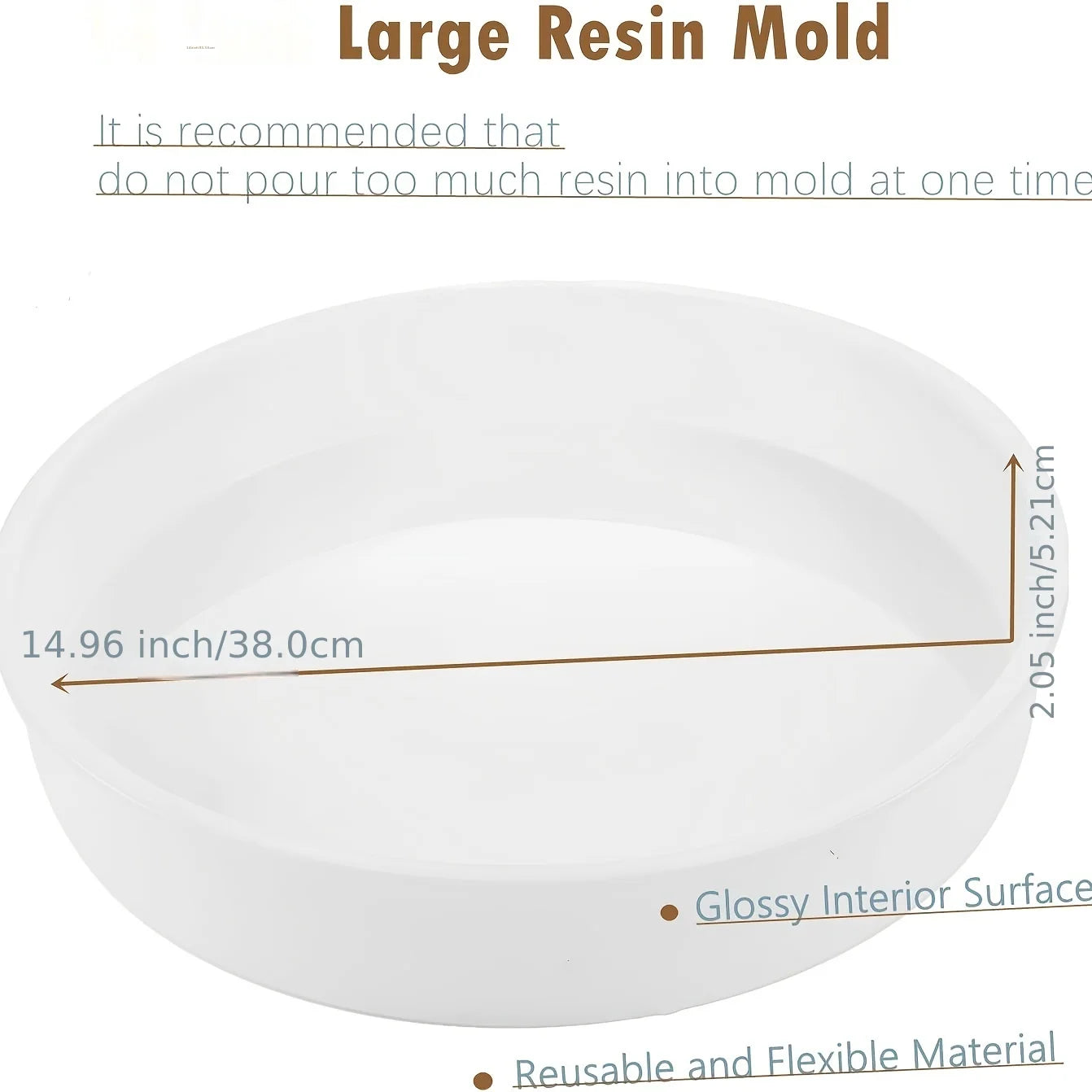 Large Oversize Round Resin Mold for Epoxy Tables & Boards