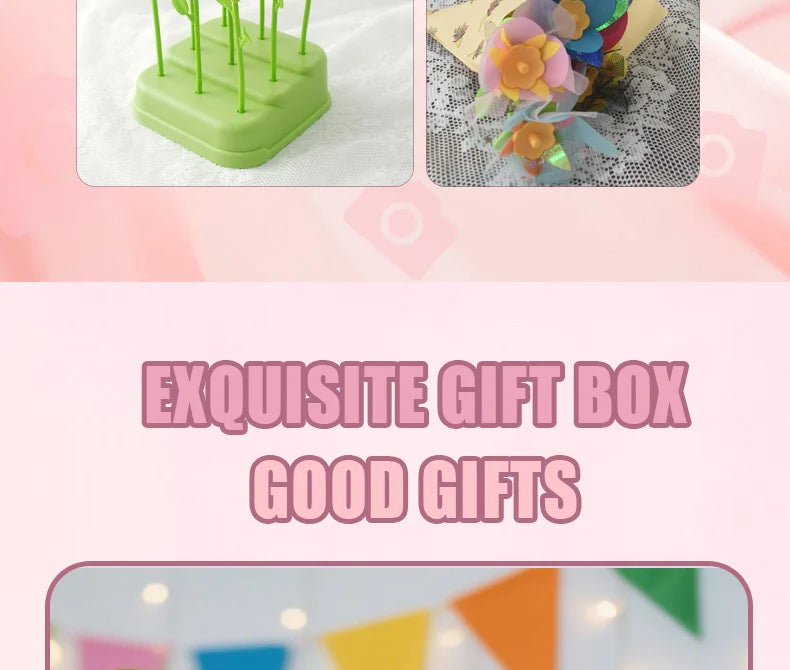 Fabric Flower DIY Craft Kit – Handmade Bouquets for Kids’ Toys & Gifts