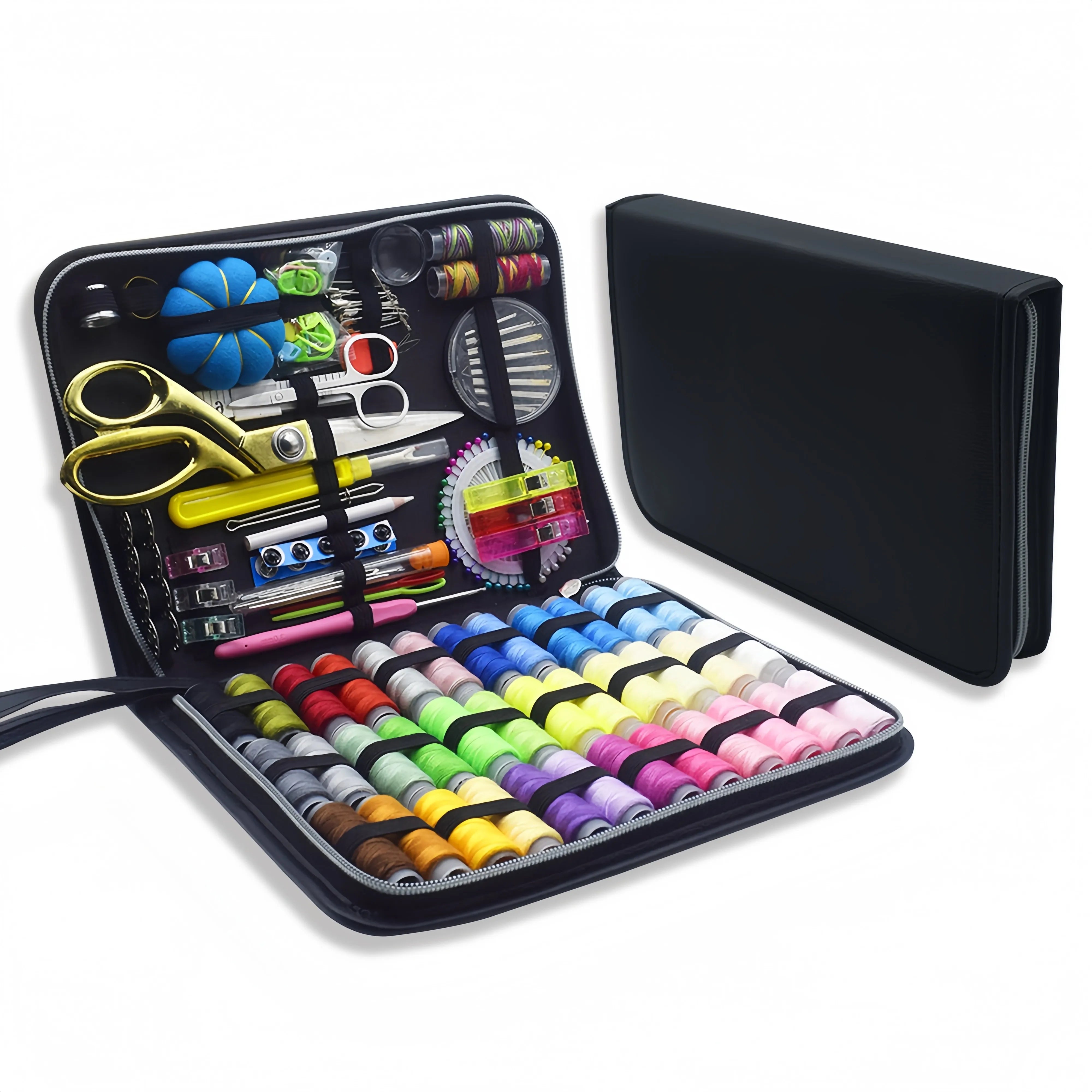 Complete Sewing Kit – Threads, Needles, Scissors & Accessories (Home & Travel)