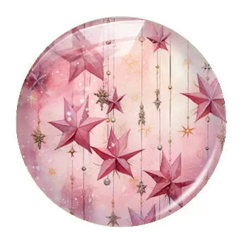 Handmade Christmas X-mas Winter Pink Gnomies Deer Snowman Bells Photo Glass Cabochon Flatback Demo Cameo For Diy Jewelry Making