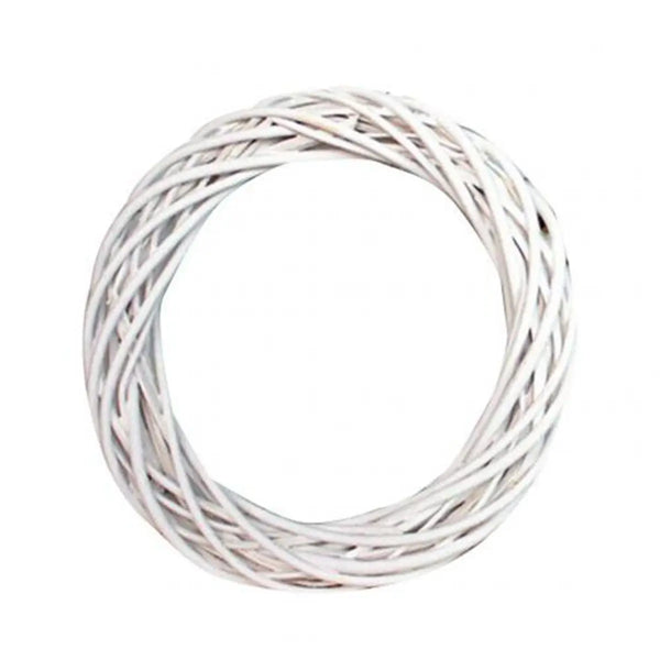 White Rattan Wreath – Blank Vine Garland Ring for Wedding & Christmas Decoration