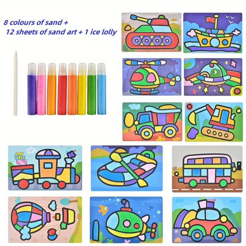 Children’s Sand Painting DIY Craft Kit – Colorful Creative Art Set