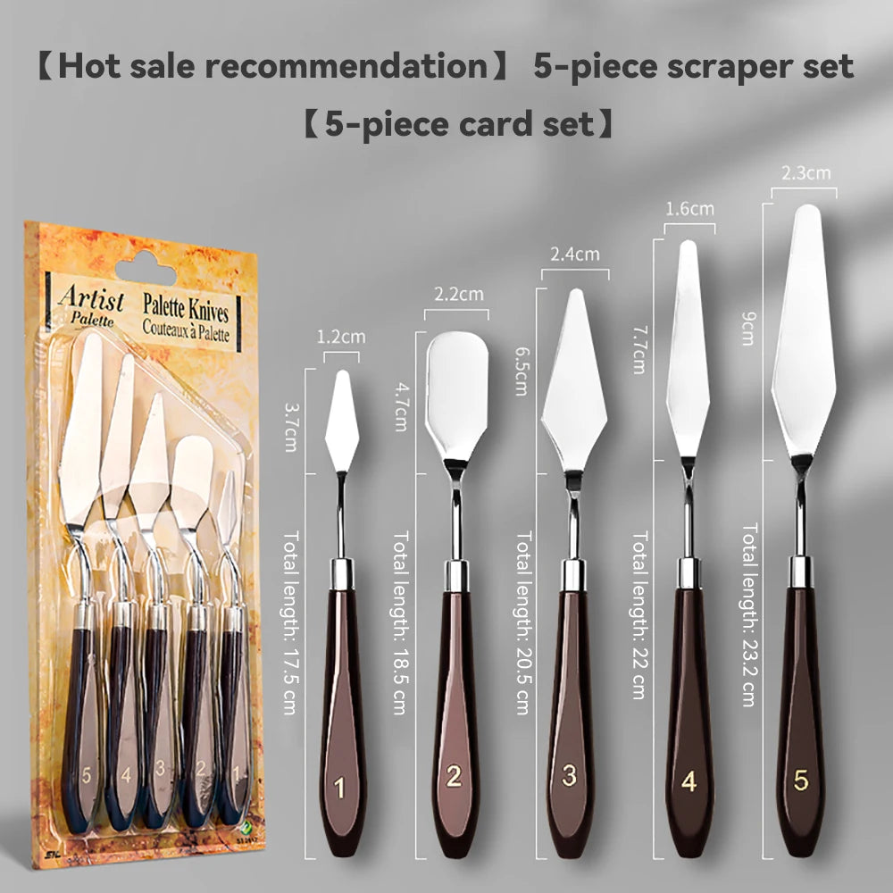 Borrence Stainless Steel Painting Knives – Artist Spatula Set