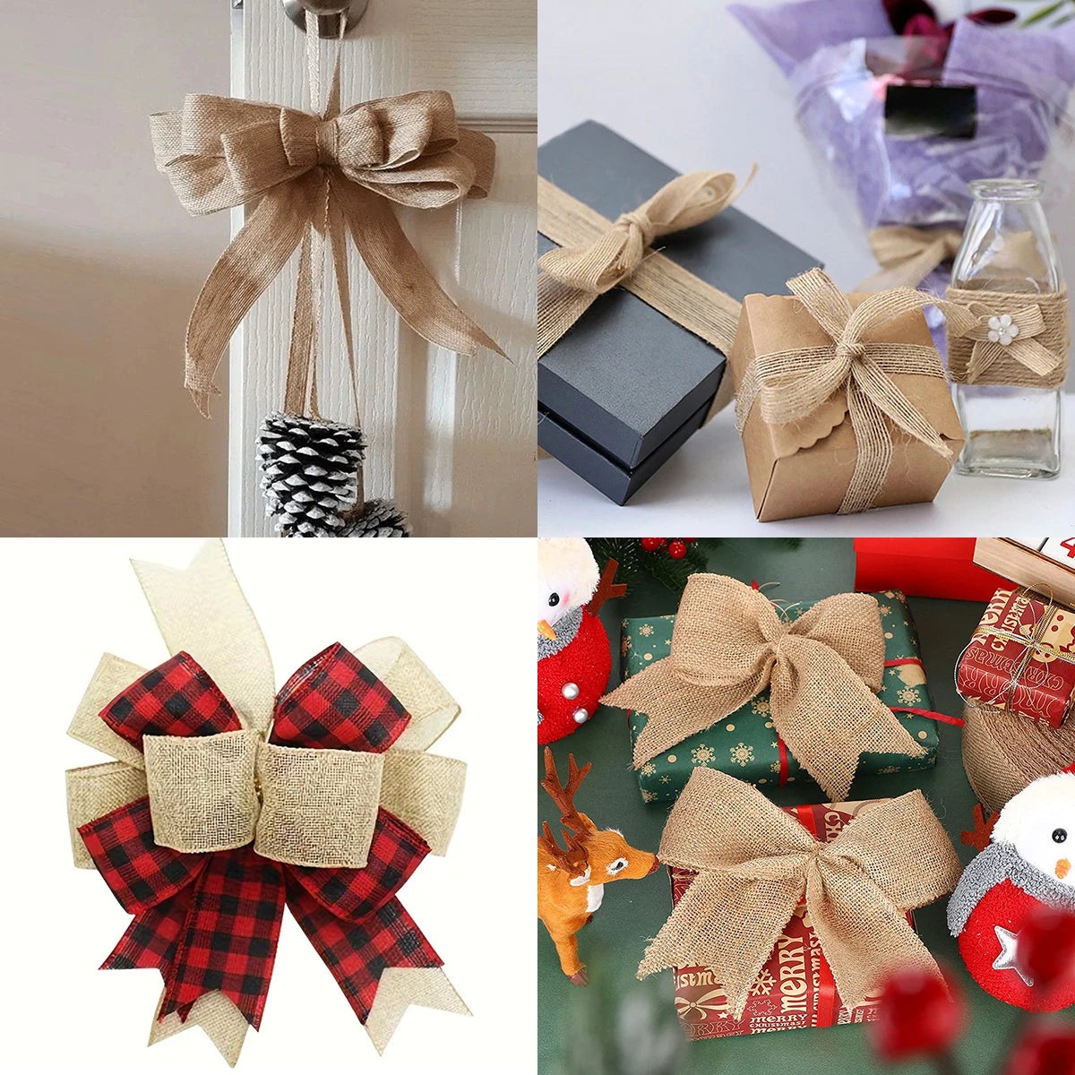 Linen Burlap Ribbon – 5/10M Craft & Gift Packaging Webbing