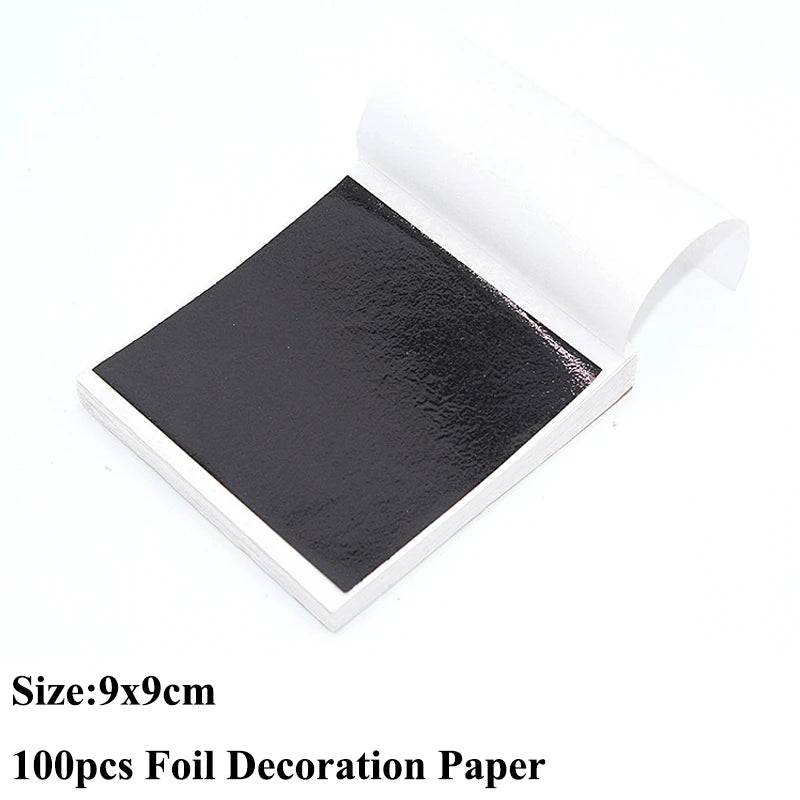 100PCS Gold Silver Copper Foil Leaf Flakes – DIY Resin, Candle & Art Decor