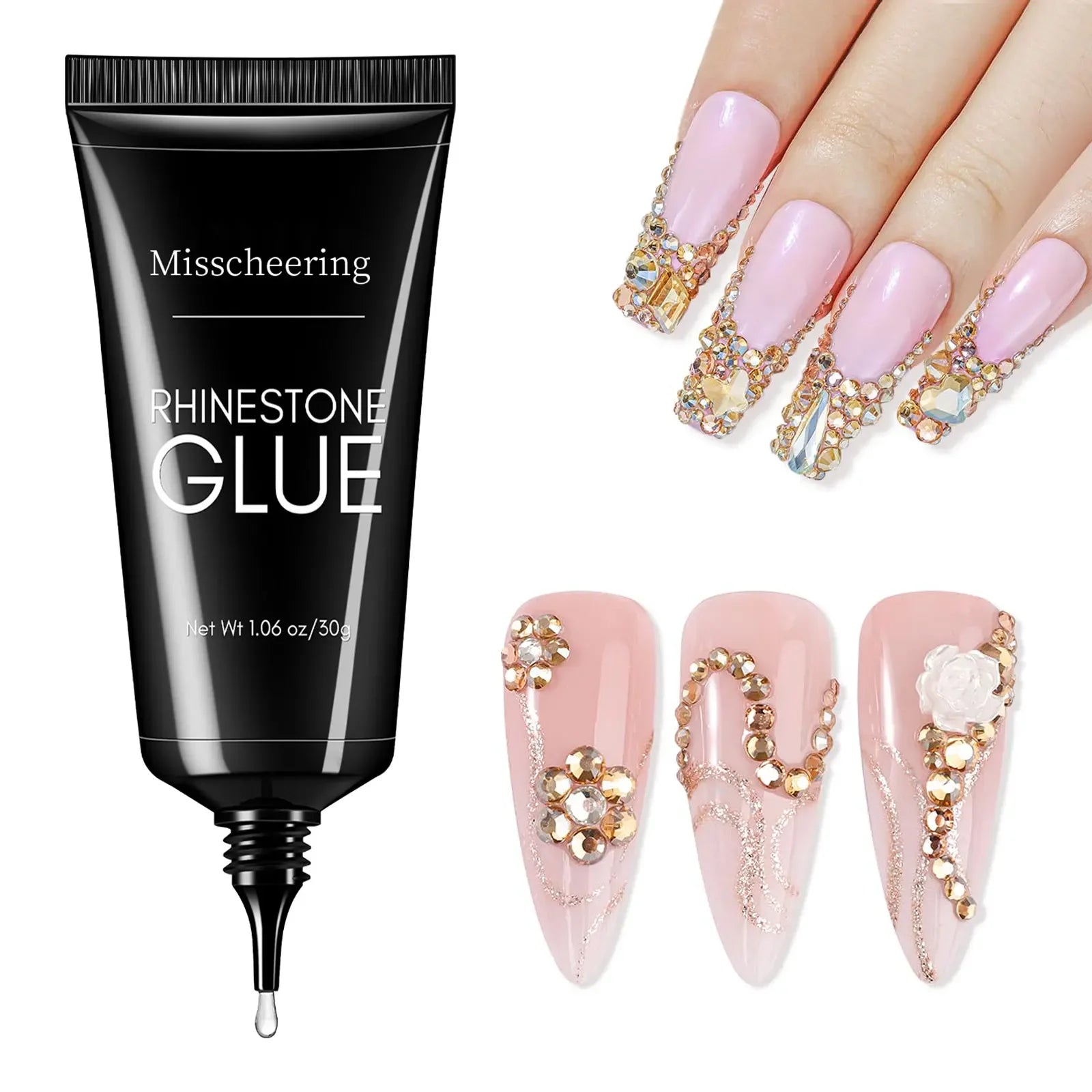 30g Super Strong Nail Rhinestone Glue – Bling Gel for 3D Nail Charms