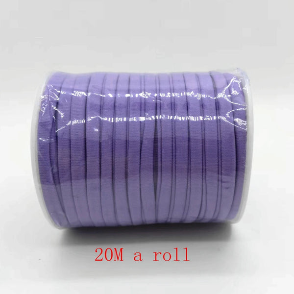 5mm Elastane Cord – Plain Color Hollow Stitched Elastic Band (46 Colors)