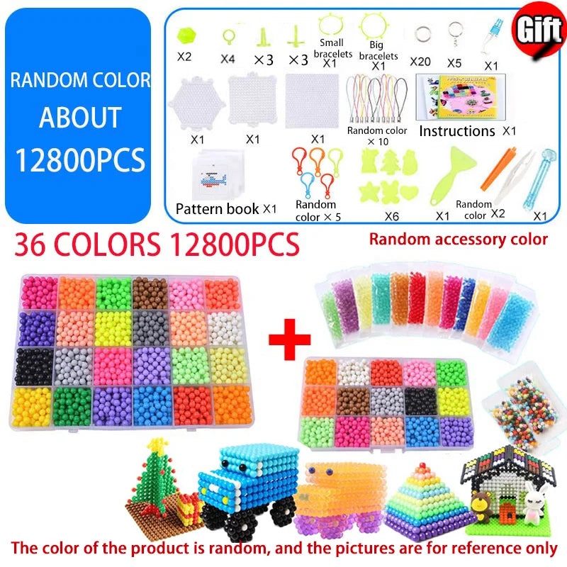 Magic Water Fuse Beads Set – DIY Sticky Beads Craft Kit