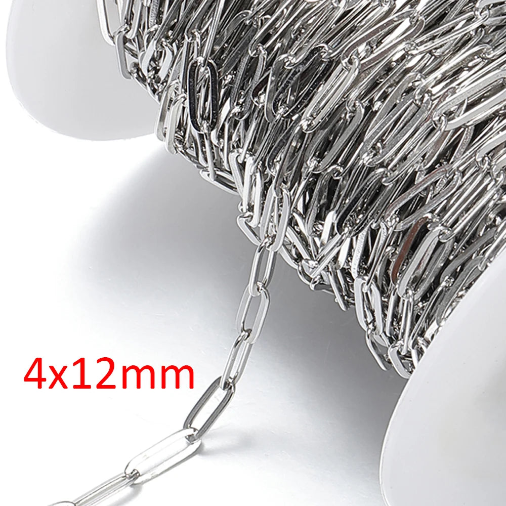 No Fade Stainless Steel Chain – 2M Gold Chain for DIY Jewelry Making