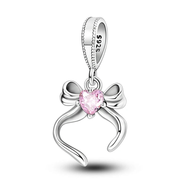 925 Sterling Silver Pink Ballet Girl Pendant – DIY Jewelry Charm for Bracelet & Necklace