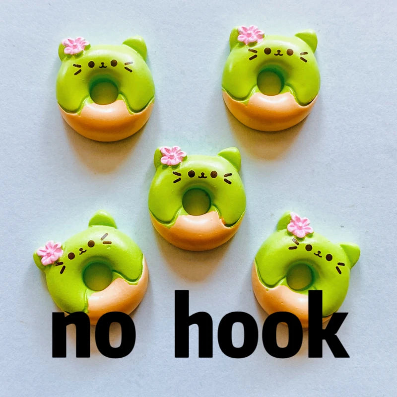 Cat Bread Flower Resin Charms – 10PCS DIY Pendants for Jewelry & Crafts