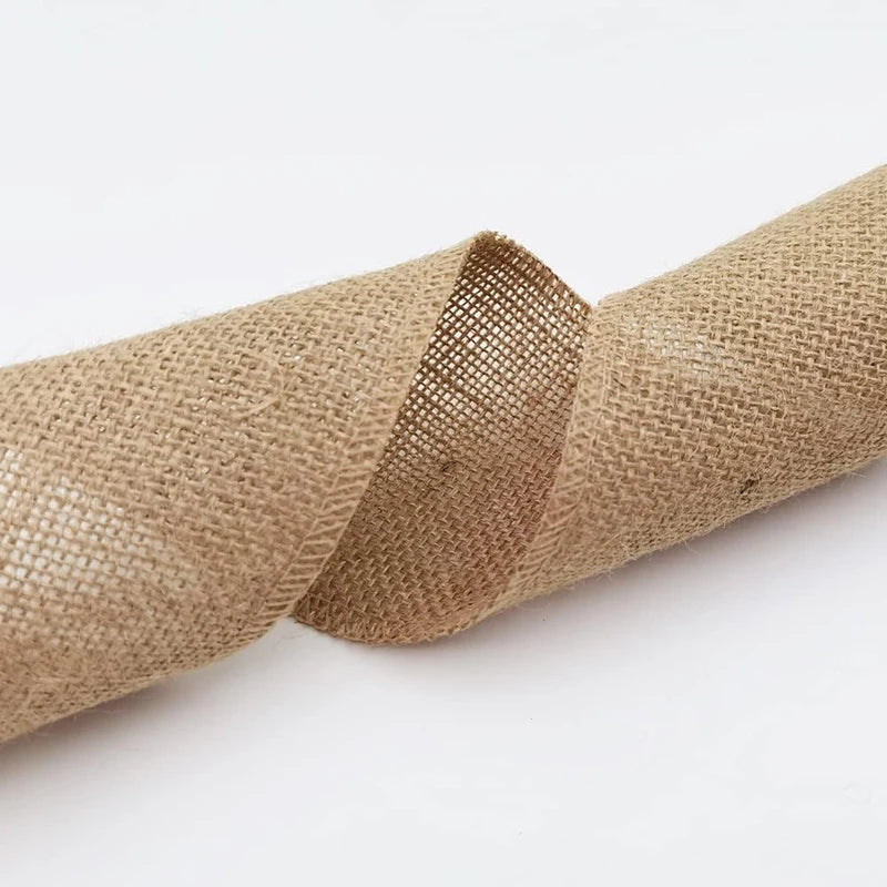 Jute Ribbon Roll – Rustic Burlap Fabric for DIY Crafts, Party Decorations & Gift Packaging