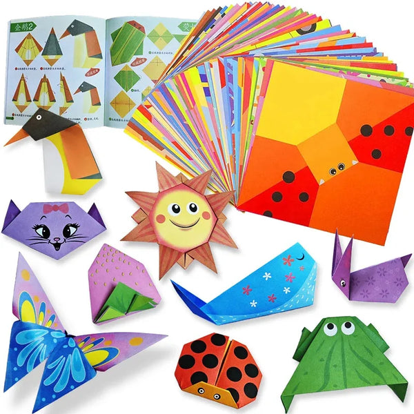 Origami Paper Folding Kit – 30/96 Sheets with Instruction Book for Kids & Beginners