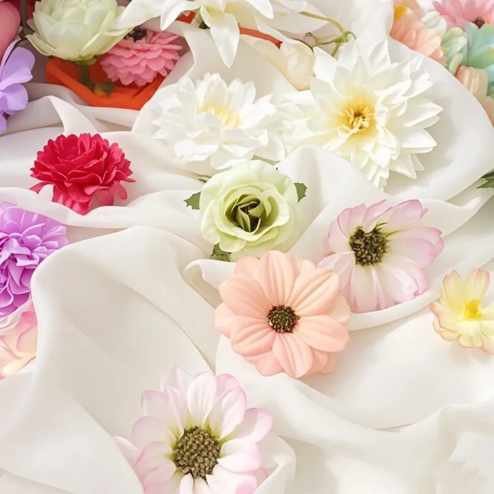 20/52pcs Artificial Silk Flowers – DIY & Home Decor