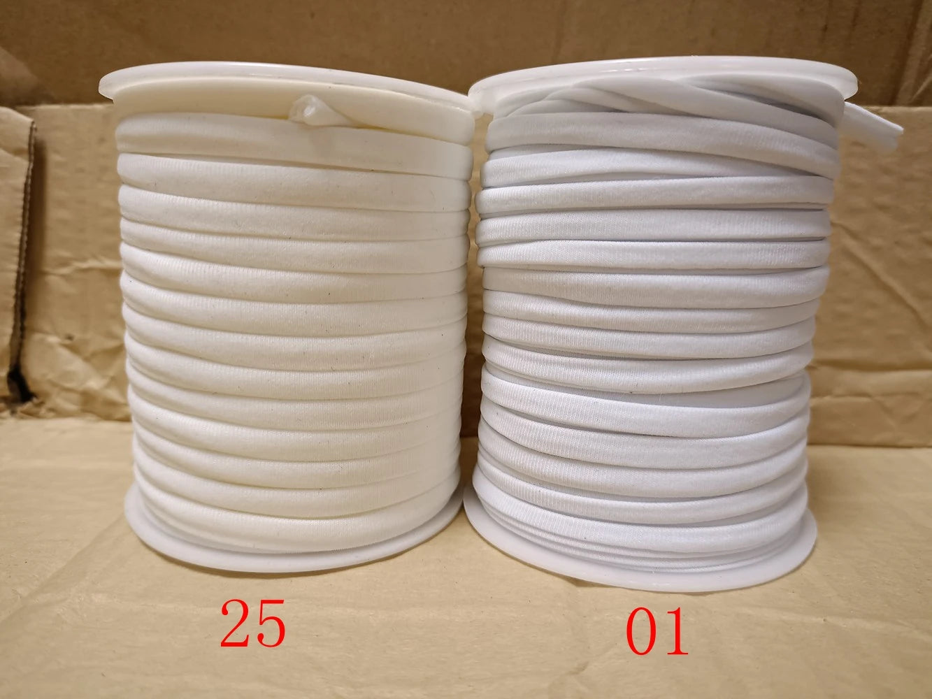 5mm Elastane Cord – Plain Color Hollow Stitched Elastic Band (46 Colors)