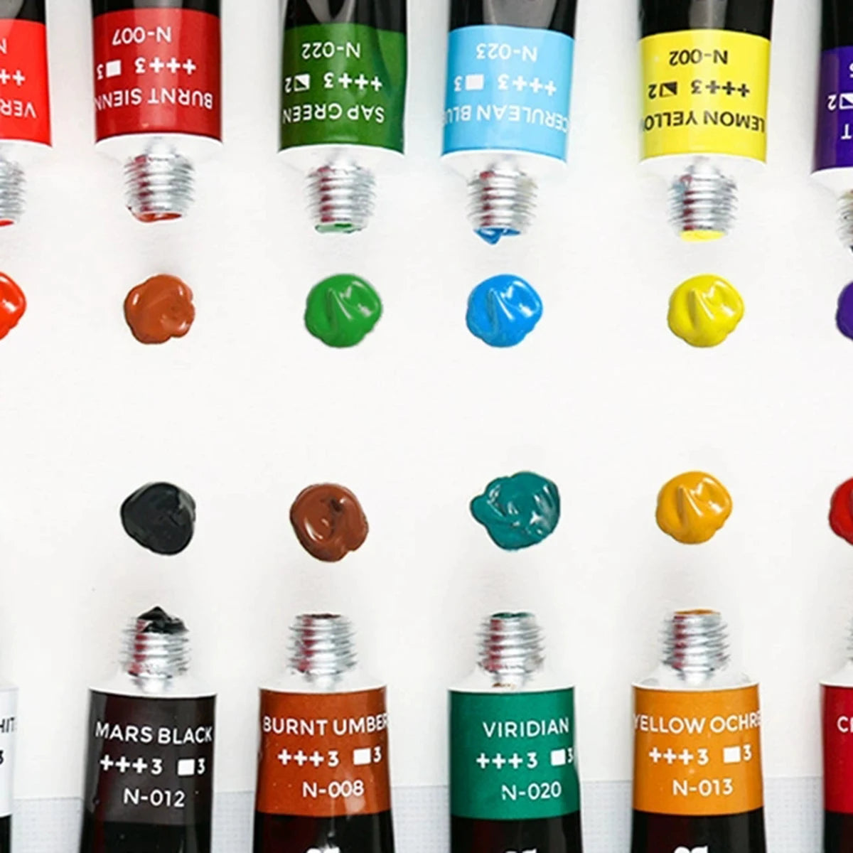 Acrylic Paint Set – 12/24/30 Colours (12ml) for Canvas, Wood, Fabric & Crafts