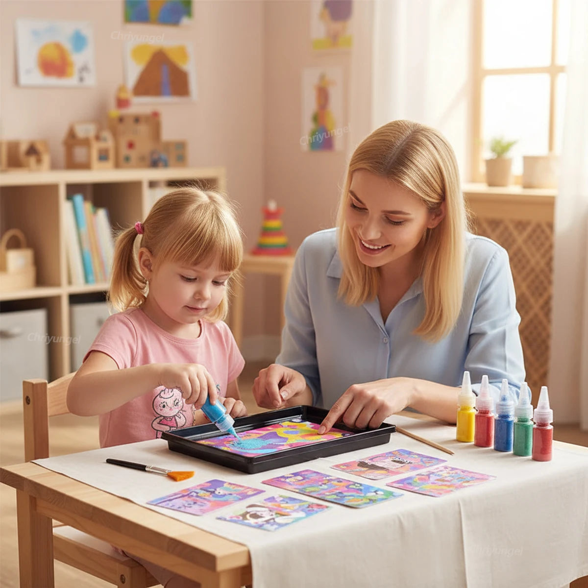 Magic Sand Art Kit – Princess, Castle & Animal Cards