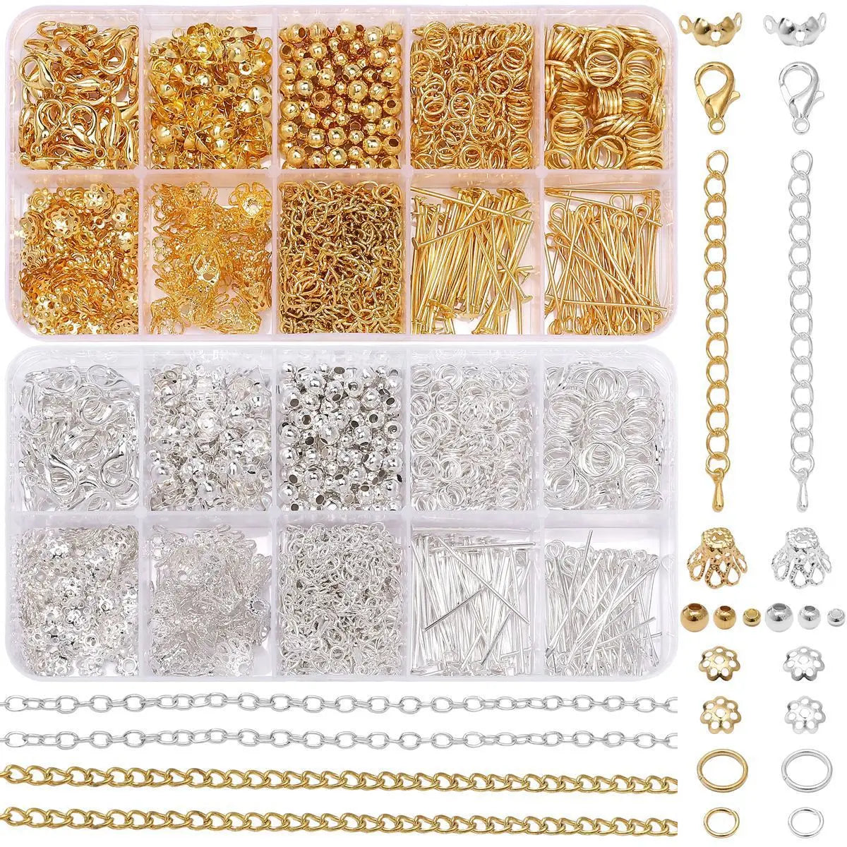 Jewelry Making Starter Kit – DIY Beads & Findings Set for Earrings and Necklaces