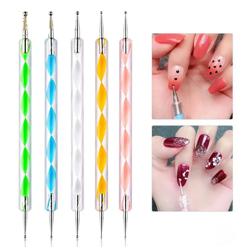 Nail Art Stamp Pen Set – 4/6/10pcs Painting & Dotting Tools