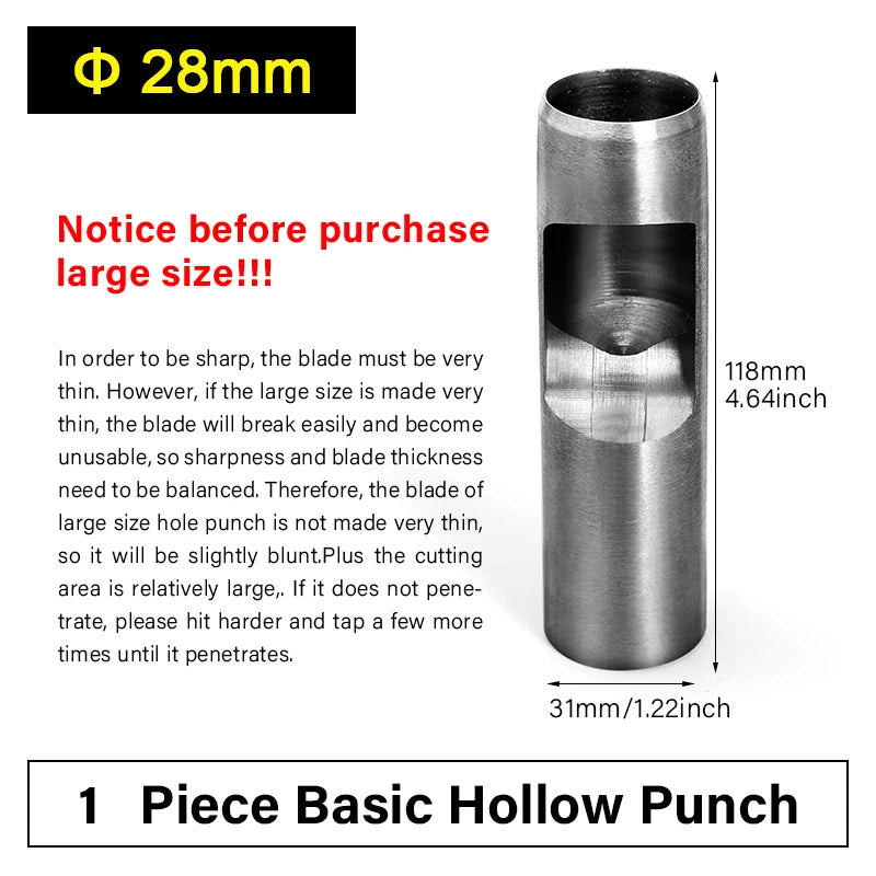 Leather Hollow Punch Tools